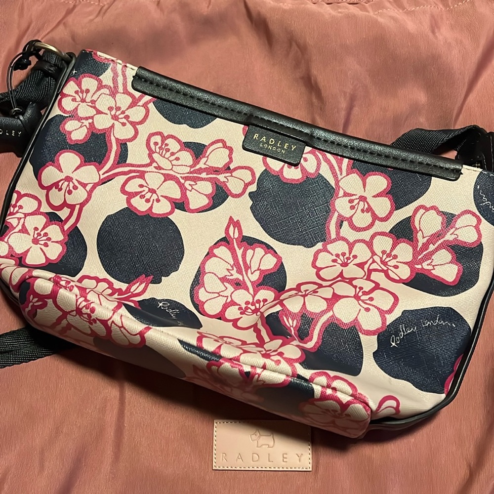 EUC Radley of London Cherry Blossom Crossbody Bag